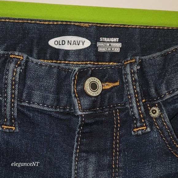 Old Navy Straight Leg Blue Jeans  with Built in Flex Boys Size: 10 - Picture 3 of 7